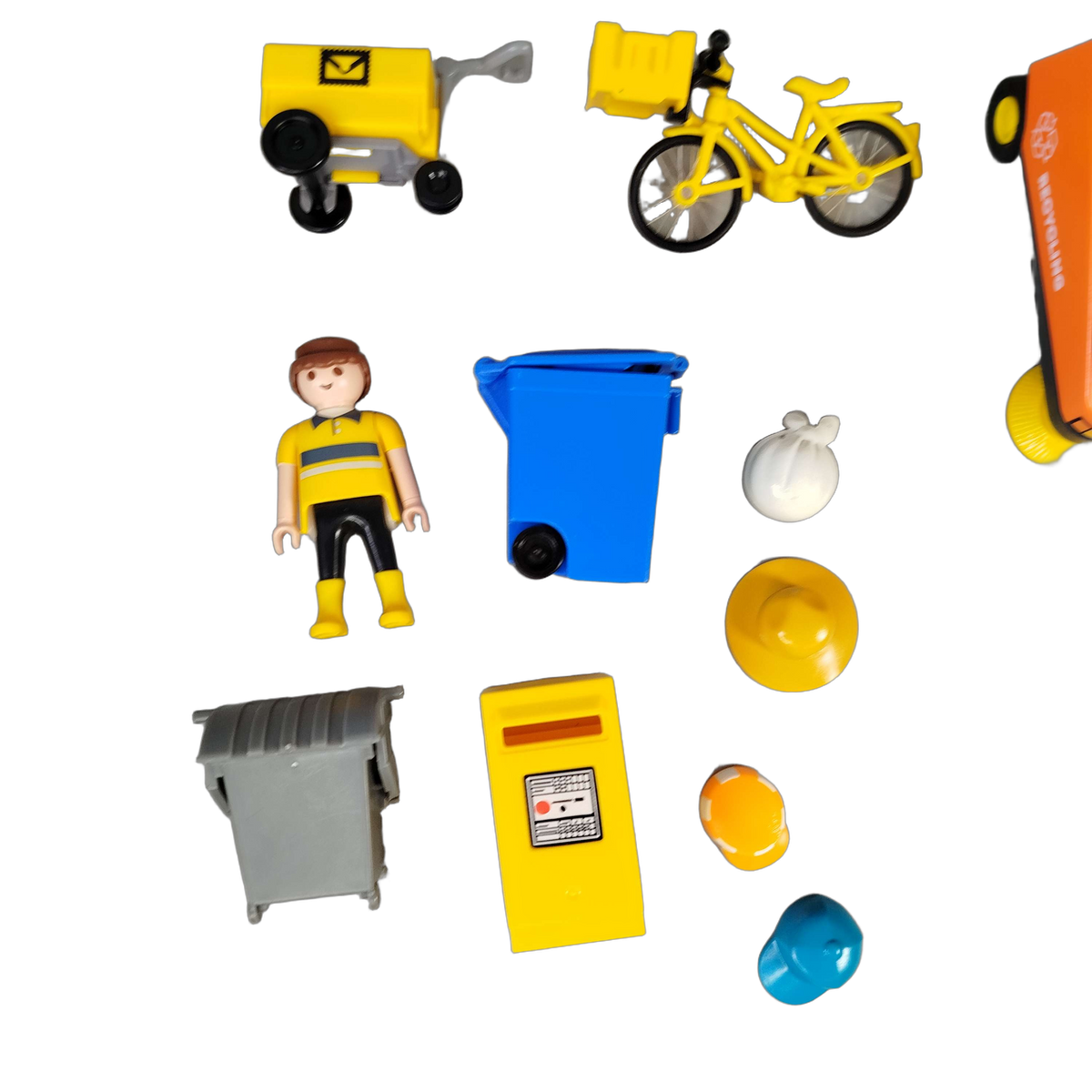 Playmobil Bundle City Life Kehrmaschine großes Set & Mülltonnen