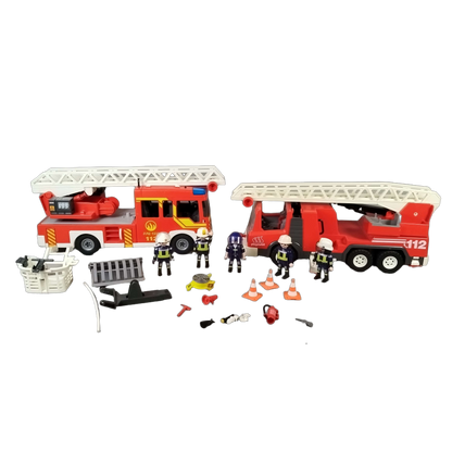 Playmobil Bundle Feuerwehr 9463 3182 Set von 2 Feuerwehrfahrzeuge