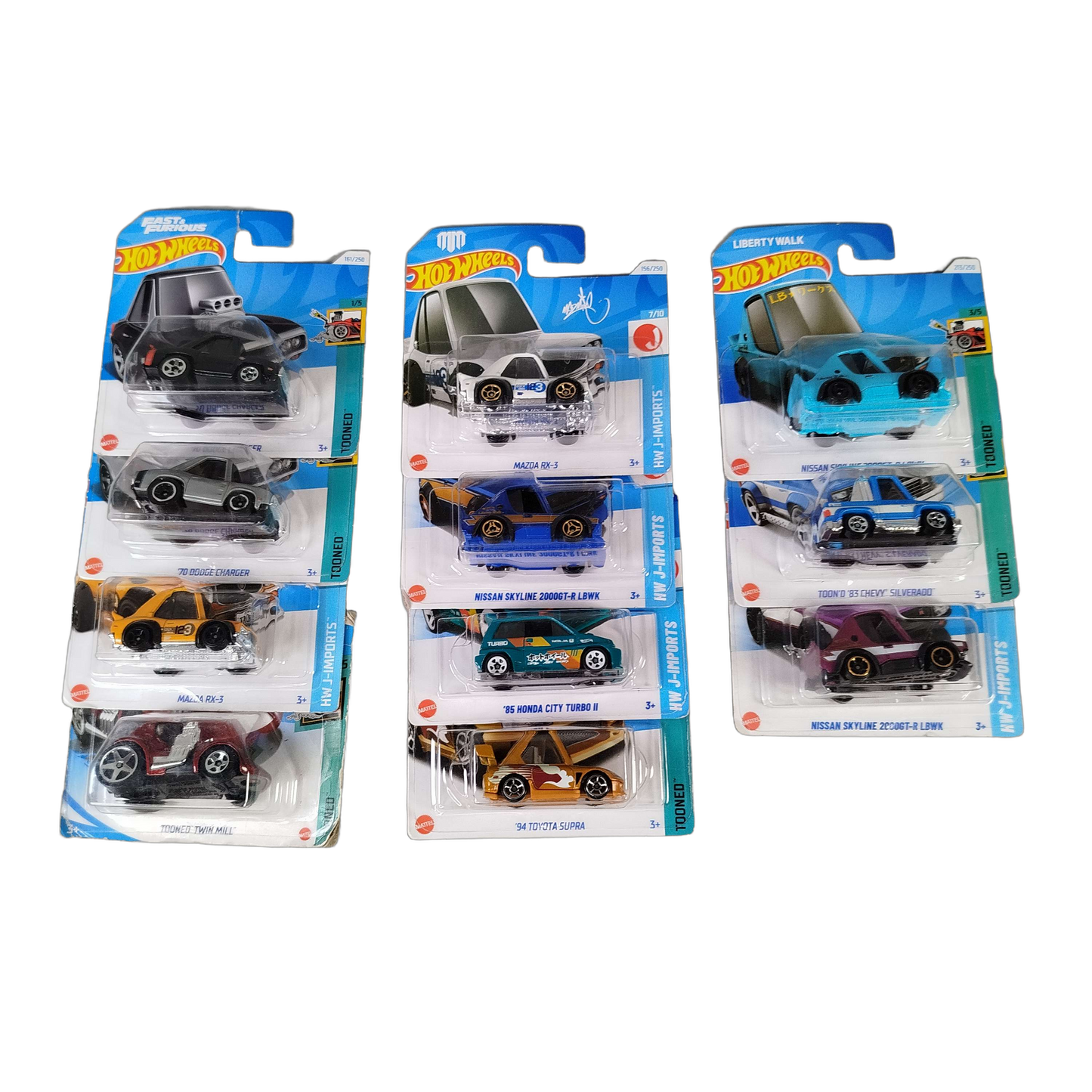 Hot Wheels Bundle Fast & Furious Liberty Walk Modellautos, Neu