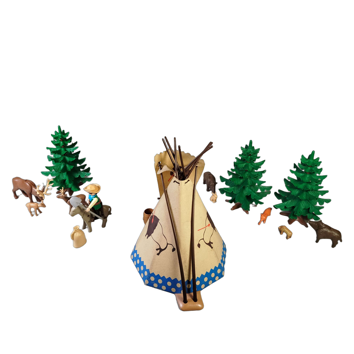 Playmobil Bundle Western & Waldtiere Tipi Set Pferd & Esel