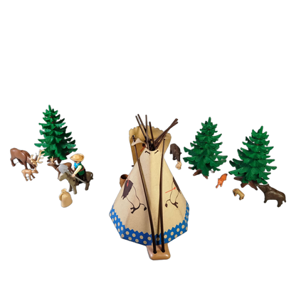Playmobil Bundle Western & Waldtiere Tipi Set Pferd & Esel