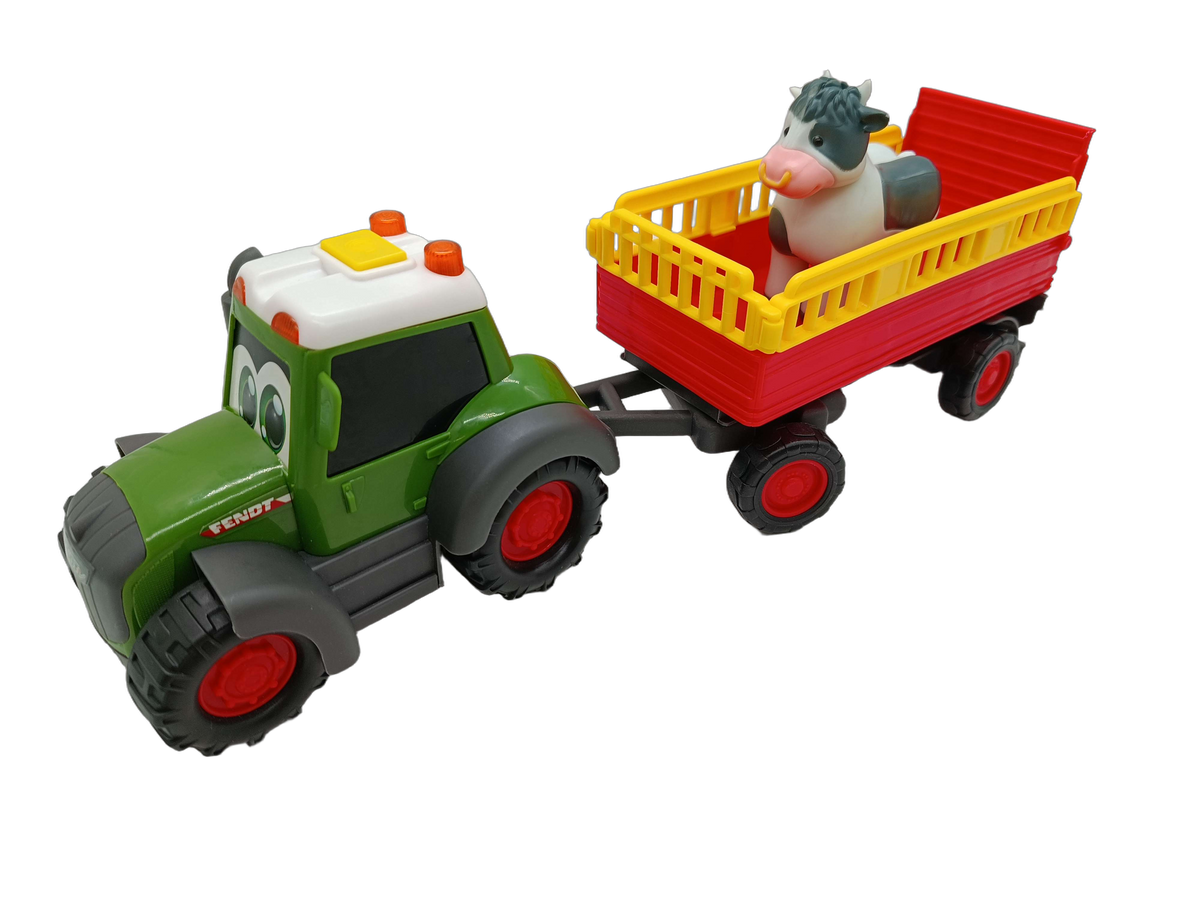 Simba Dickie Group Fendti Fendt Traktor mit Tieranhänger & Kuh