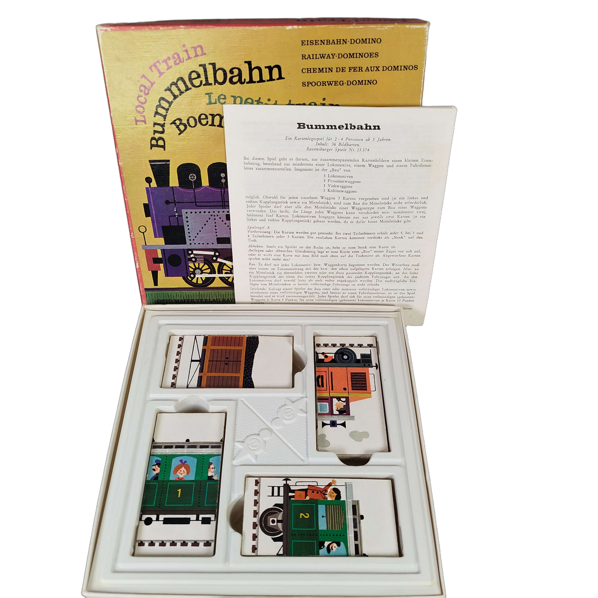 Otto Maier Verlag Bummelbahn 15.574 Brettspiel Eisenbahn-Domino