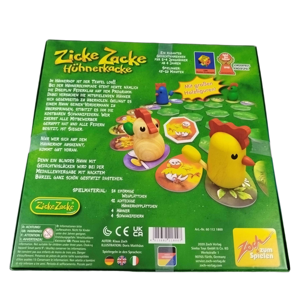 Zoch Zicke Zacke Hühnerkacke 601121800 Brettspiel Kinderspiel