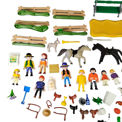 Playmobil Bundle Reiterhof 4167 4159 Set von 2 Figuren & Tiere
