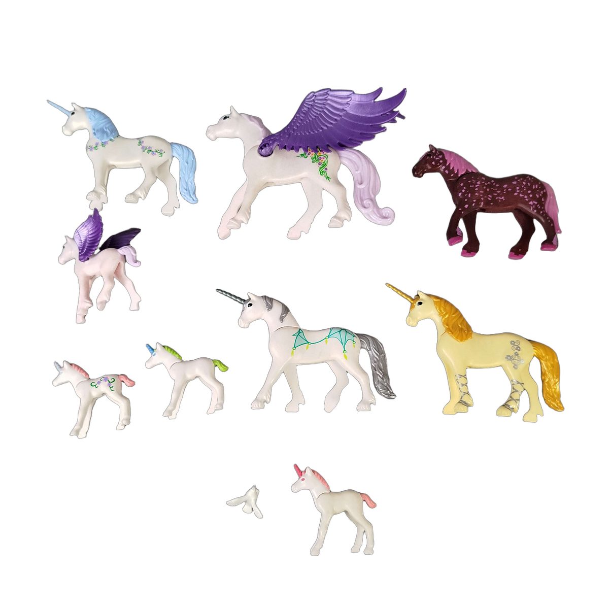 Playmobil Bundle Einhorn & Pegasus Set von 10 Figuren