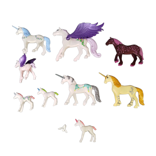 Playmobil Bundle Einhorn & Pegasus Set von 10 Figuren