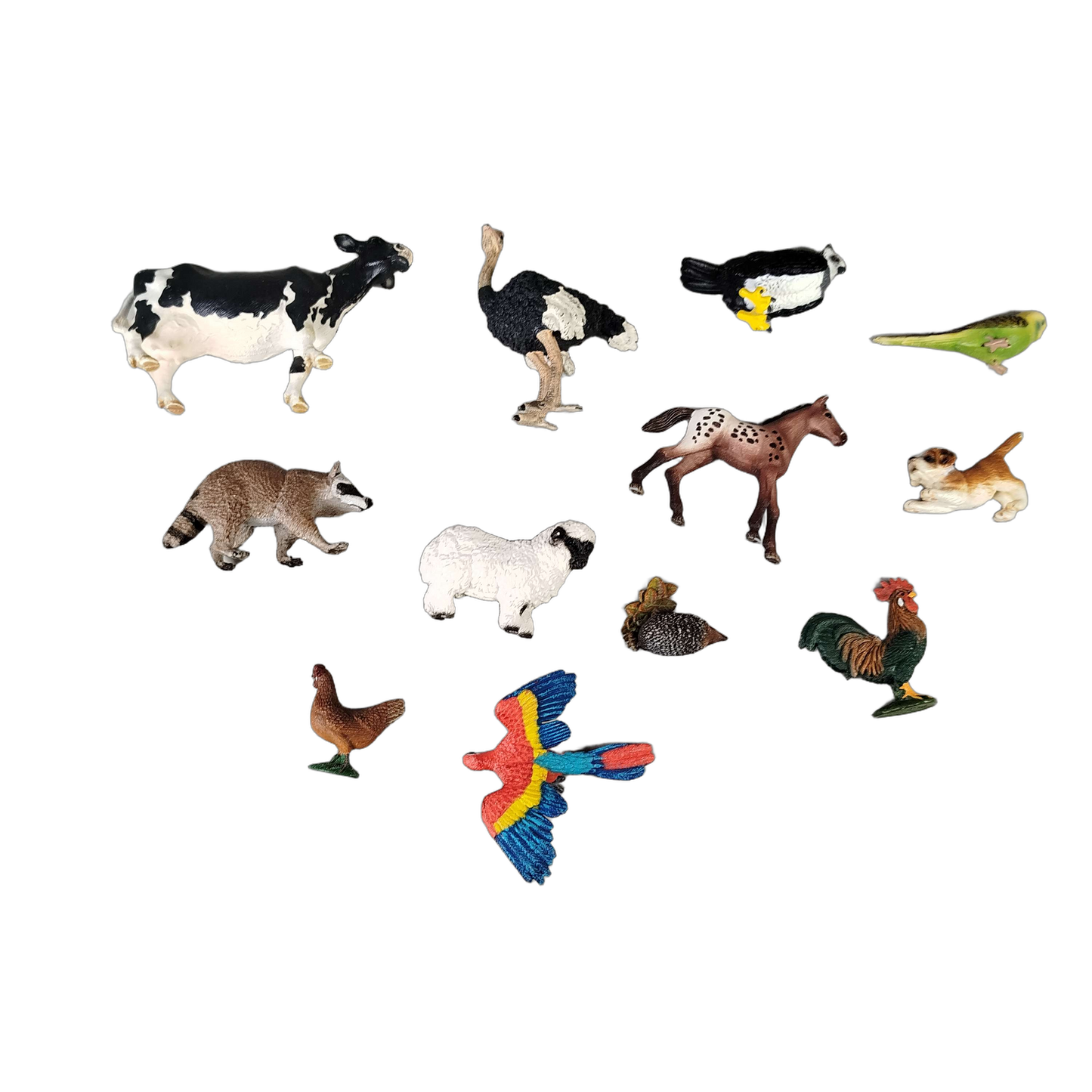 Schleich Tiere Bundle Bauernhof & Vögel 12 Teile Tierfiguren