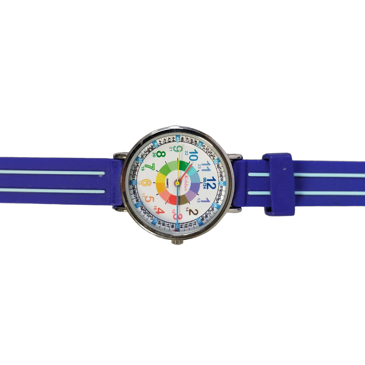 Kiddus Time Teacher Lernuhr Kinder-Armbanduhr Blau