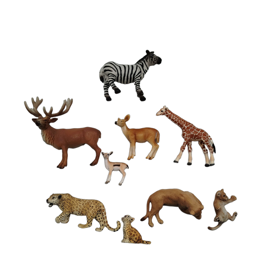 Schleich Tiere Bundle Wildtiere 9 Teile Tierfiguren Zebra & Giraffe