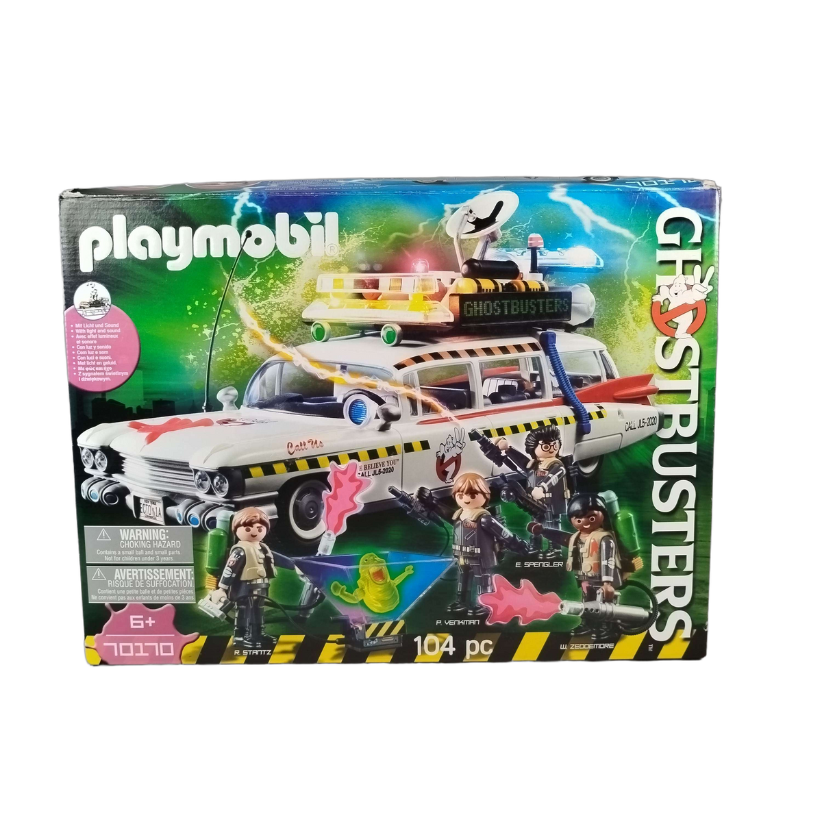 Playmobil Ghostbusters Ecto-1A 70170 Auto mit Licht & Sound, Figuren