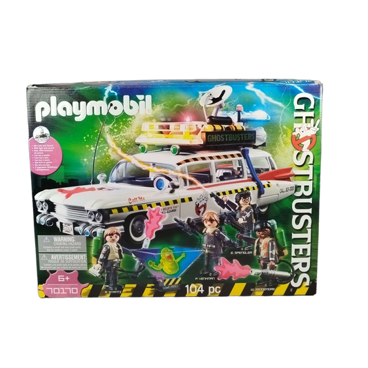 Playmobil Ghostbusters Ecto-1A 70170 Auto mit Licht & Sound, Figuren