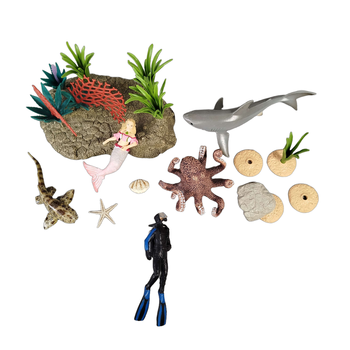 Schleich Bundle Unterwasserwelt viele Teile Figuren & Meerestiere