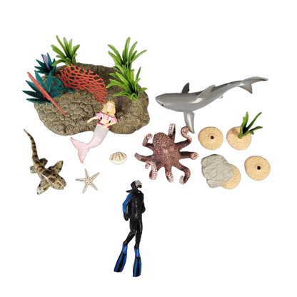 Schleich Bundle Unterwasserwelt viele Teile Figuren & Meerestiere