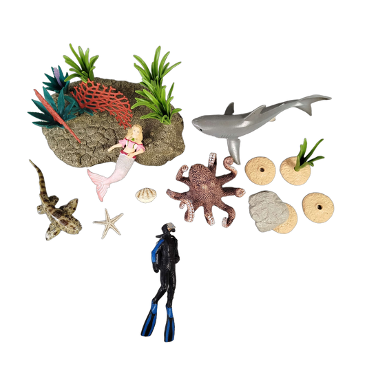Schleich Bundle Unterwasserwelt viele Teile Figuren & Meerestiere