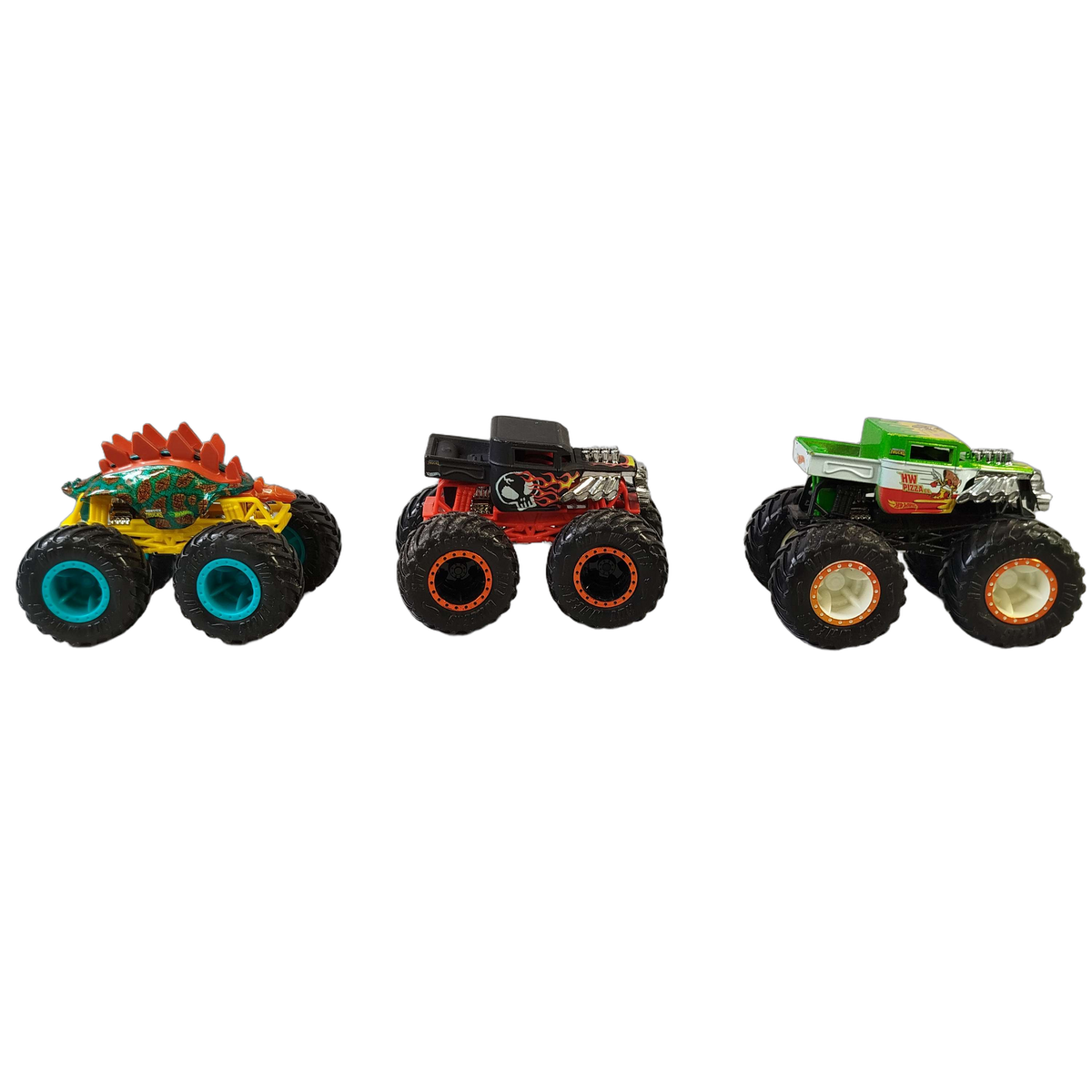 Mattel Bundle Monster Trucks Motosaurus Bone Shaker Set von 3 Autos
