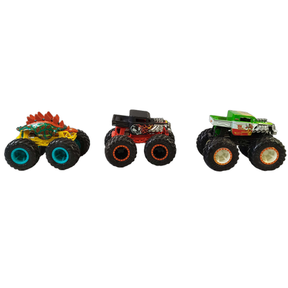Mattel Bundle Monster Trucks Motosaurus Bone Shaker Set von 3 Autos