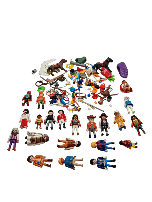 Playmobil Bundle Western & Indianer Set von 20 Figuren & Zubehör