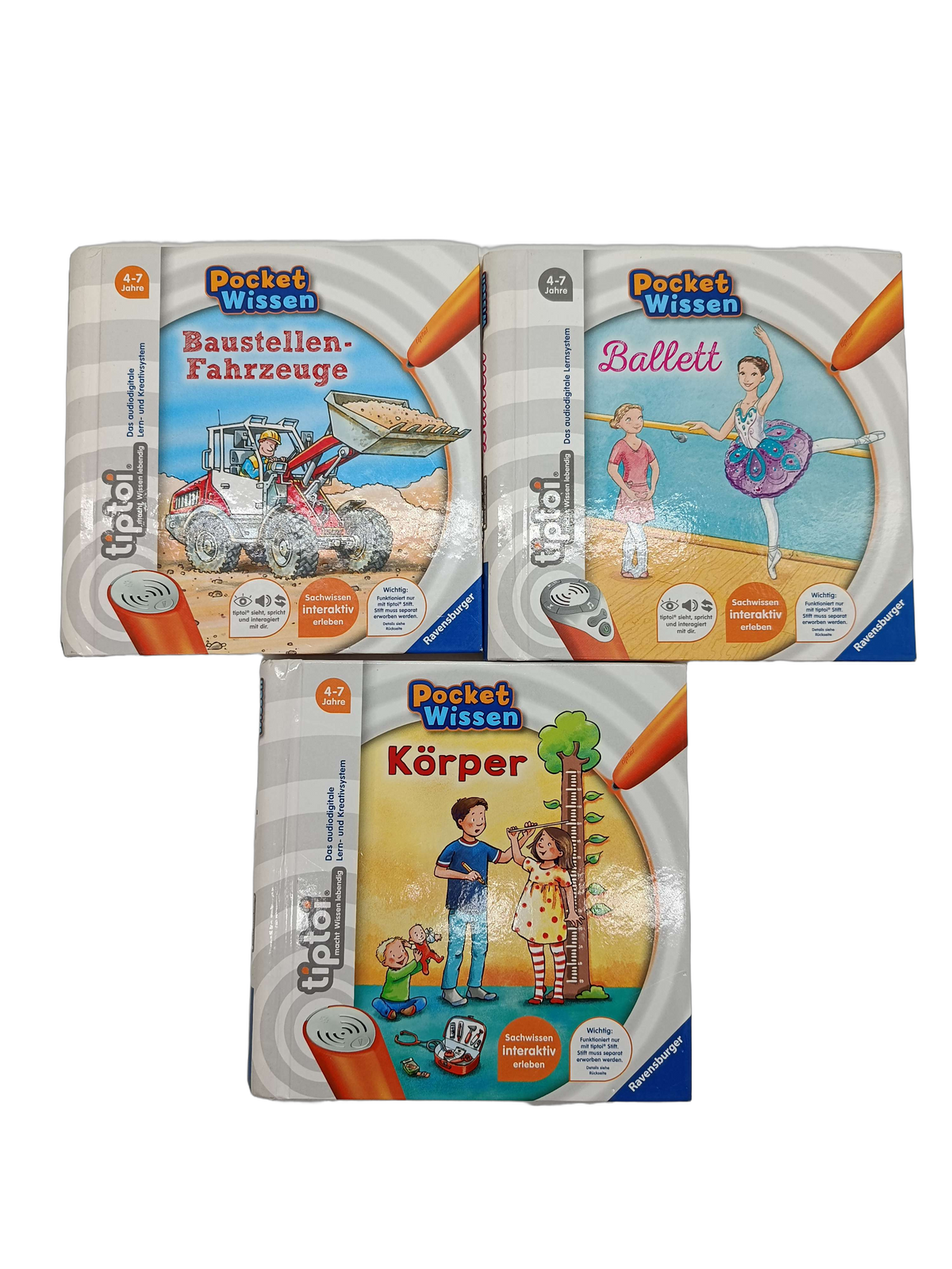 Ravensburger Bundle tiptoi Pocket Wissen Set von 3 Bücher, ab 3 Jahre