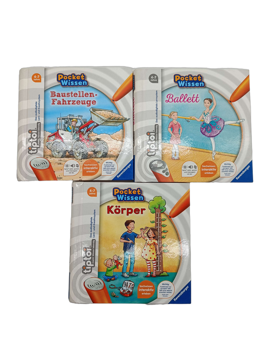 Ravensburger Bundle tiptoi Pocket Wissen Set von 3 Bücher, ab 3 Jahre