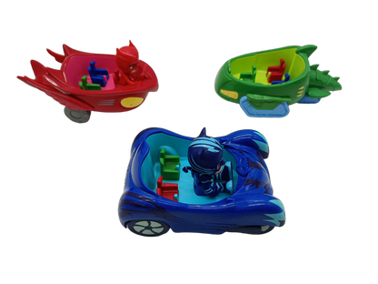 Simba Toys Bundle PJ Masks Set von 3 Fahrzeuge mit Figuren