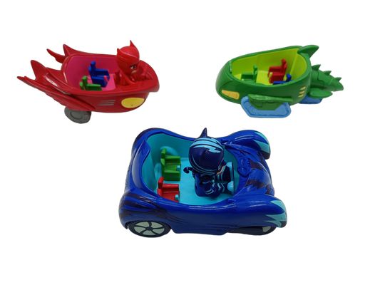 Simba Toys Bundle PJ Masks Set von 3 Fahrzeuge mit Figuren