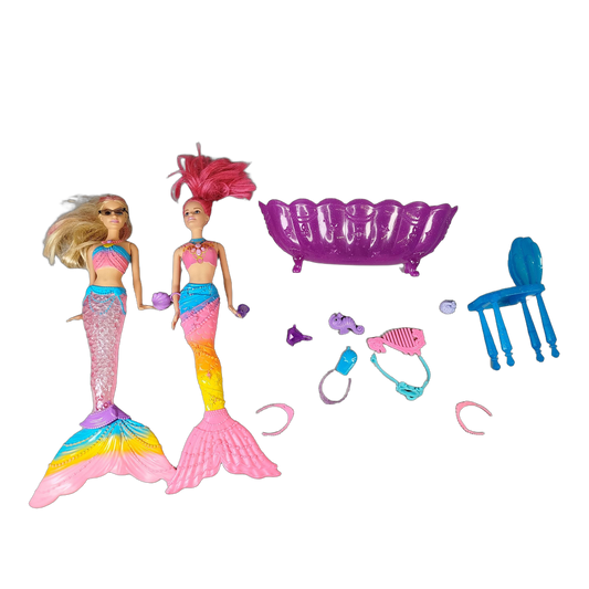 Mattel Bundle Barbie Dreamtopia DHC40 DHM47 2x Meerjungfrauen Puppen