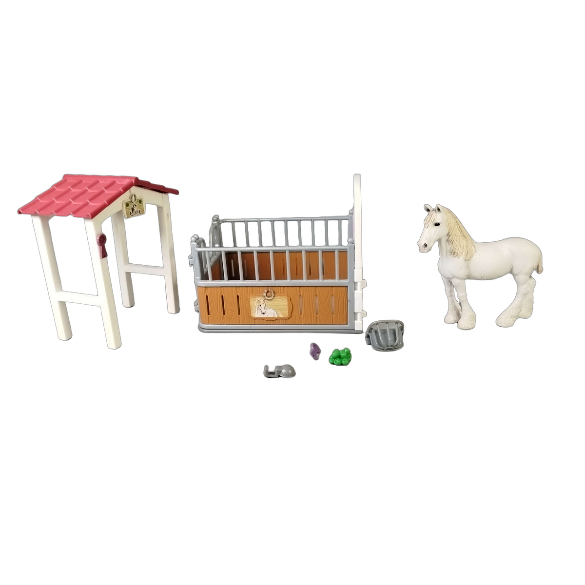 Schleich Tiere Pferdestall & Stute, Spielset mit Zubehör