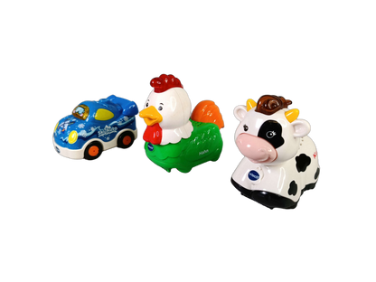 VTech Bundle Tut Tut Baby Flitzer Set von 5 Polizeiauto, Zug, Hahn