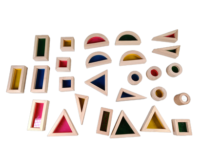Bundle Sensorik Farbfenster großes Set Holzbausteine