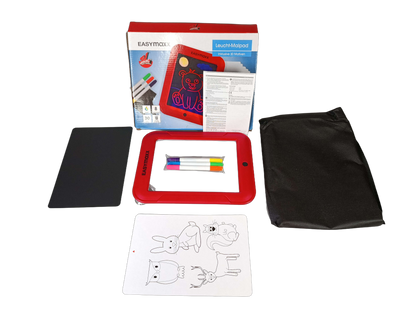 easymaxx Leucht-Malpad LED-Zeichenpad Leucht-Maltafel mit Zubehör