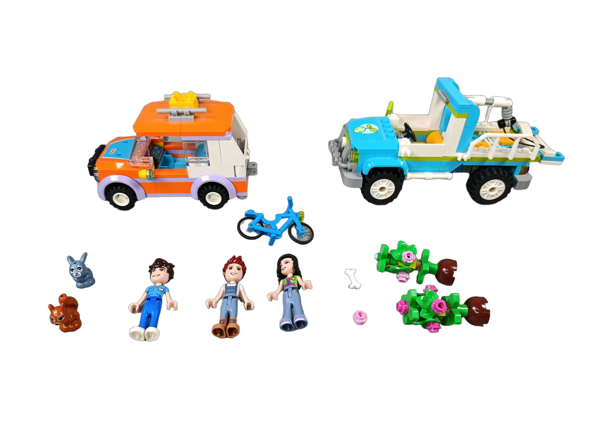 LEGO Bundle Friends Set von 8 Autos, Fahrrad & Spielfiguren