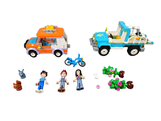 LEGO Bundle Friends Set von 8 Autos, Fahrrad & Spielfiguren