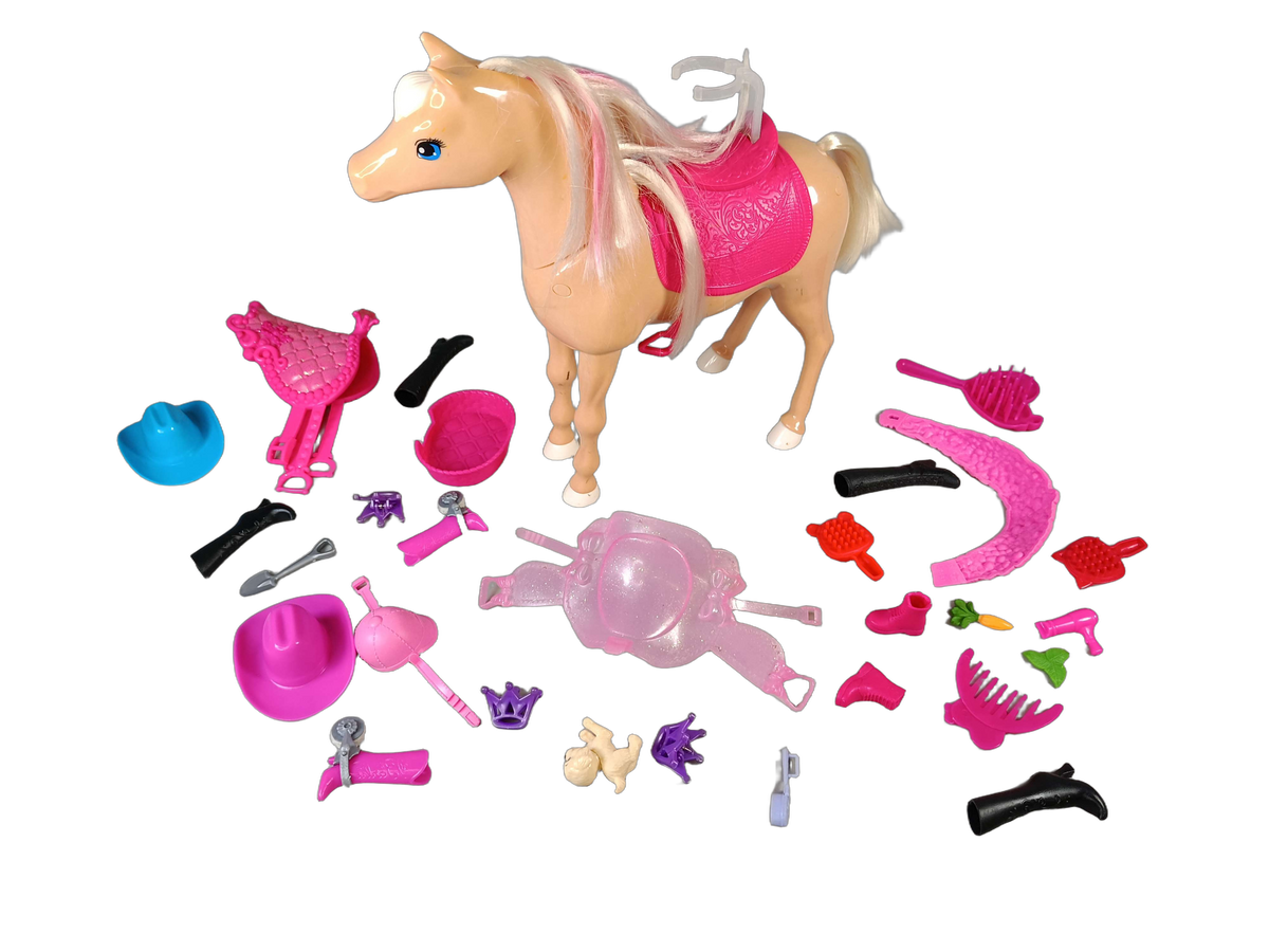 Mattel Bundle Reitpferd für Modepuppen großes Set Sound & Bewegung