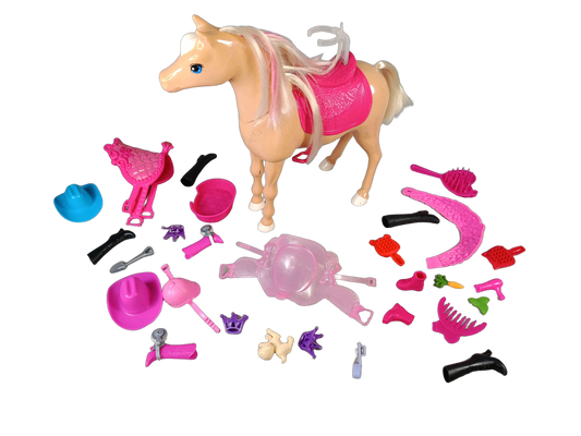 Mattel Bundle Reitpferd für Modepuppen großes Set Sound & Bewegung