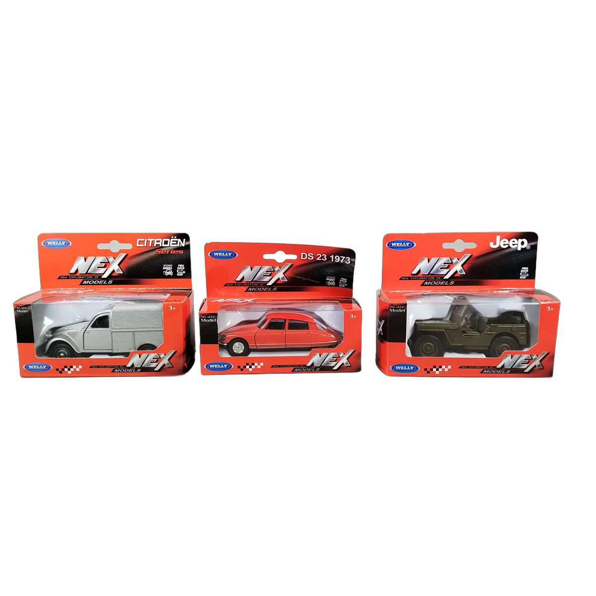 Welly Bundle NEX 43769 43718 43723 Set von 3 Modellautos 1:36, Neu
