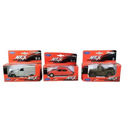 Welly Bundle NEX 43769 43718 43723 Set von 3 Modellautos 1:36, Neu