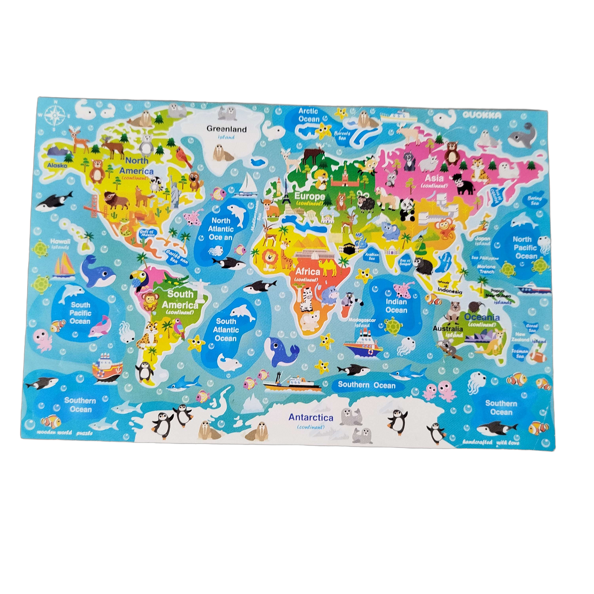 QUOKKA Weltkarte Holzpuzzle