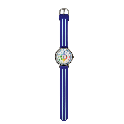 Kiddus Time Teacher Lernuhr Kinder-Armbanduhr Blau