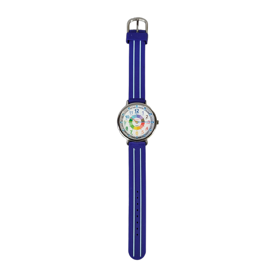 Kiddus Time Teacher Lernuhr Kinder-Armbanduhr Blau