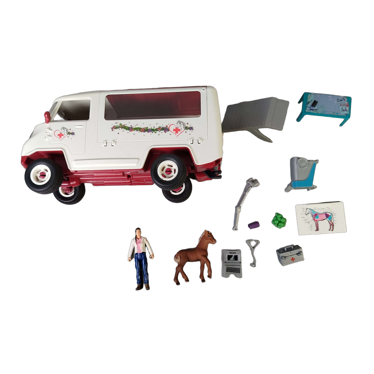 Schleich Mobile Tierärztin mit Fohlen 42370, Spielset