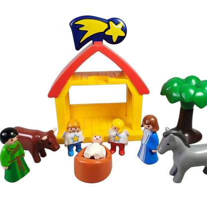 Playmobil 1.2.3 Weihnachtskrippe Krippenspiel mit Figuren & Stall