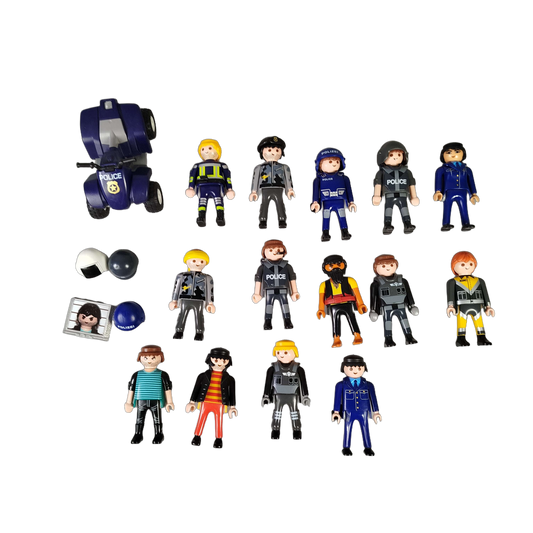 Playmobil Bundle Polizei & Pirat Set von 15 Figuren & Quad