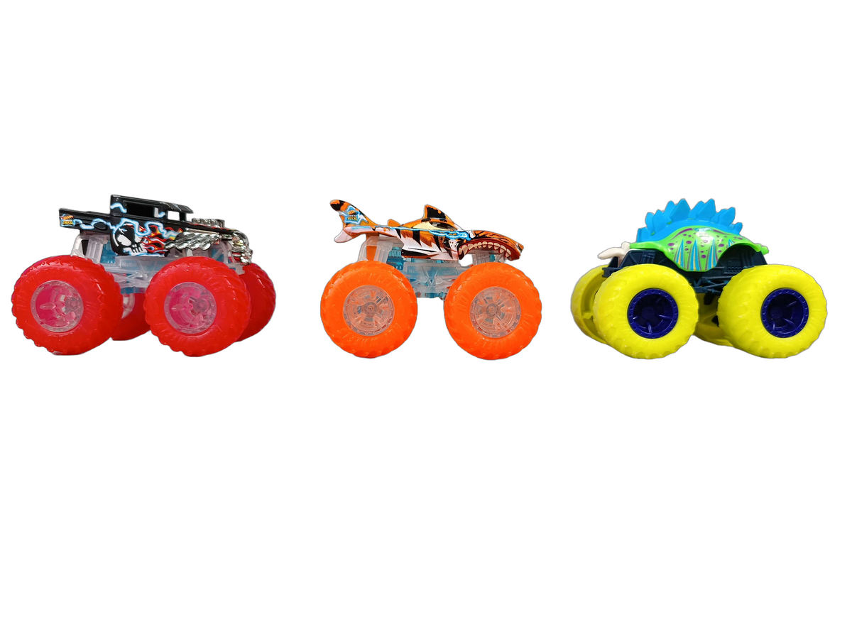 Hot Wheels Bundle Fuel N Go 3x Monstertrucks mit Transportkoffer