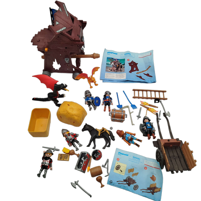 Playmobil Bundle Ritter 6628 6005 Set von 2 Figuren & Wagen