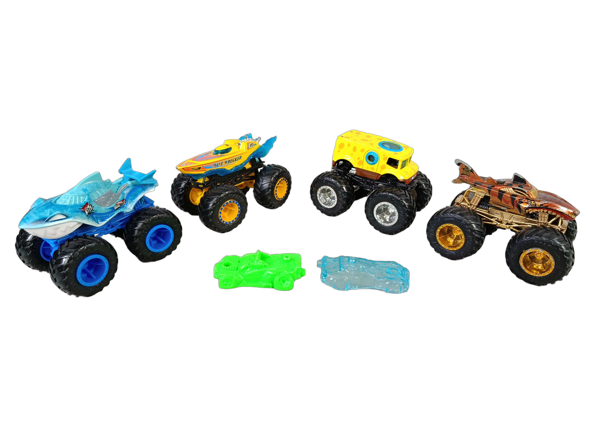 Mattel Bundle Hot Wheels SpongeBob Set von 7 Monstertrucks & Autos