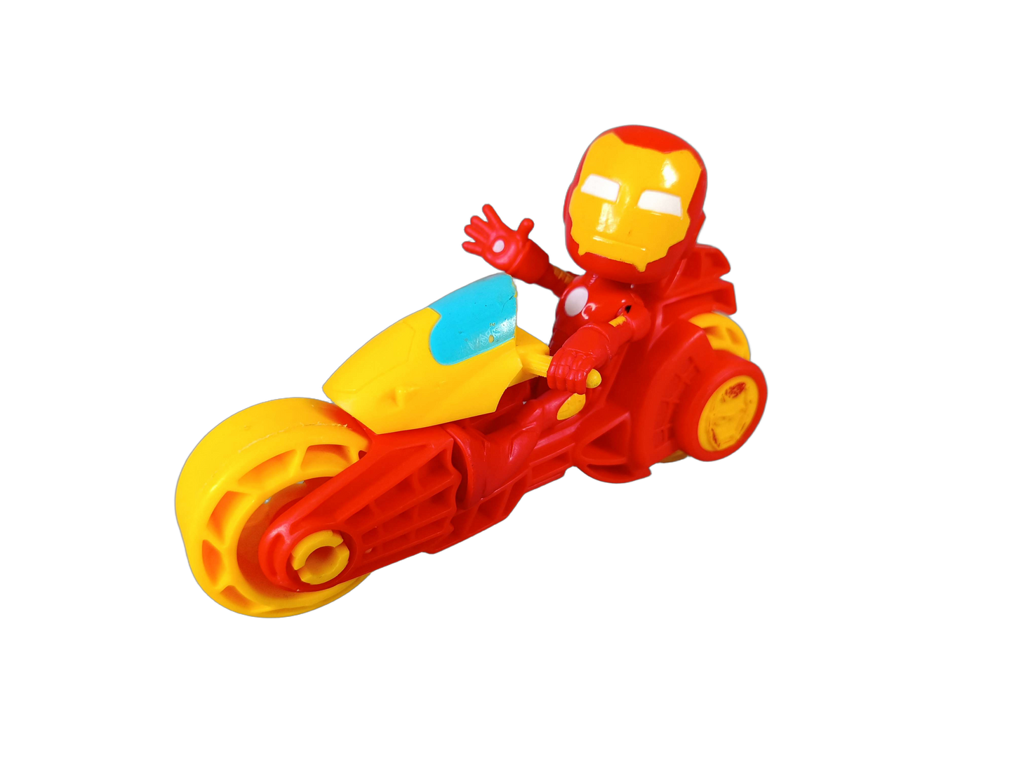 Hasbro Marvel Super Hero Adventures Iron Man mit Motorrad Actionfigur