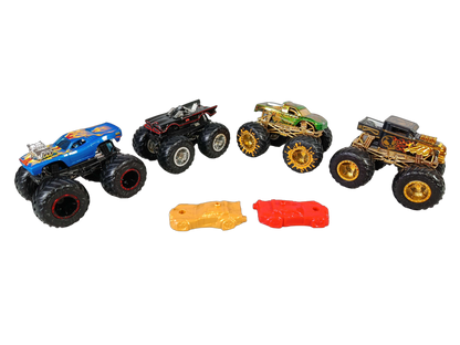 Mattel Bundle Hot Wheels Set von 4 Monstertrucks Batmobile Goliath