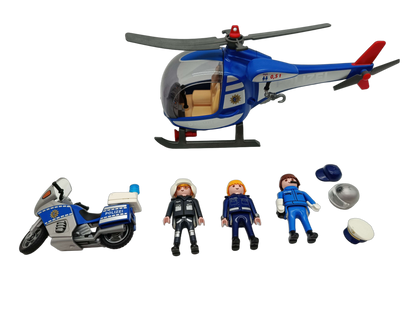 Playmobil Bundle Polizei-Hubschrauber 70569 Set von 5 Figuren