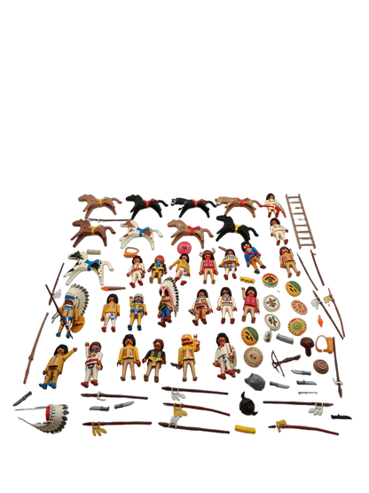 Playmobil Bundle Western & Indianer Figuren, Pferde & Zubehör